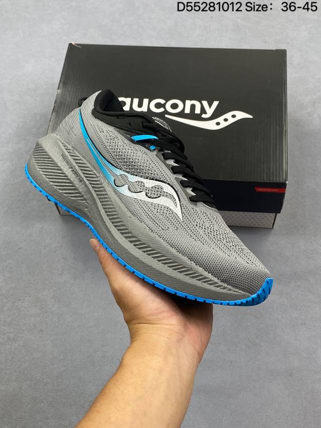 公司级Saucony Triumph 21索康尼胜利 旗舰级缓震 慢跑减震透气 低帮训练跑步鞋 货号:S20881-10 尺码:36 36.5 37.5 38
