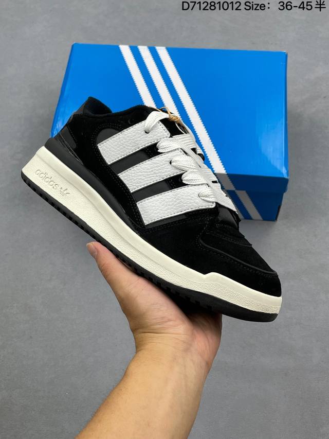 合集 Adidas Originals Forum 0 三叶草低帮 复古潮流休闲面包鞋 生生不息的经典之作 短绒麂皮面料 质感满满 加厚了中底 提供出色的缓震性