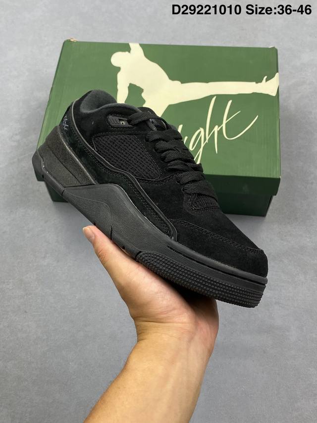 真标Who Decides War X Nike Jordan Flight Court Ate 搭防滑耐磨 低帮 耐克复古篮球鞋 货号:Hf3255-200