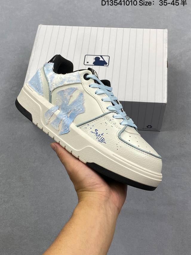 公司级Mlb Chunky Liner Pu ‘Diy定制’ 简约时尚 百搭 包裹性保暖防滑防水减震 低帮 板鞋 货号:3Asxca12N 尺码:35.5 36