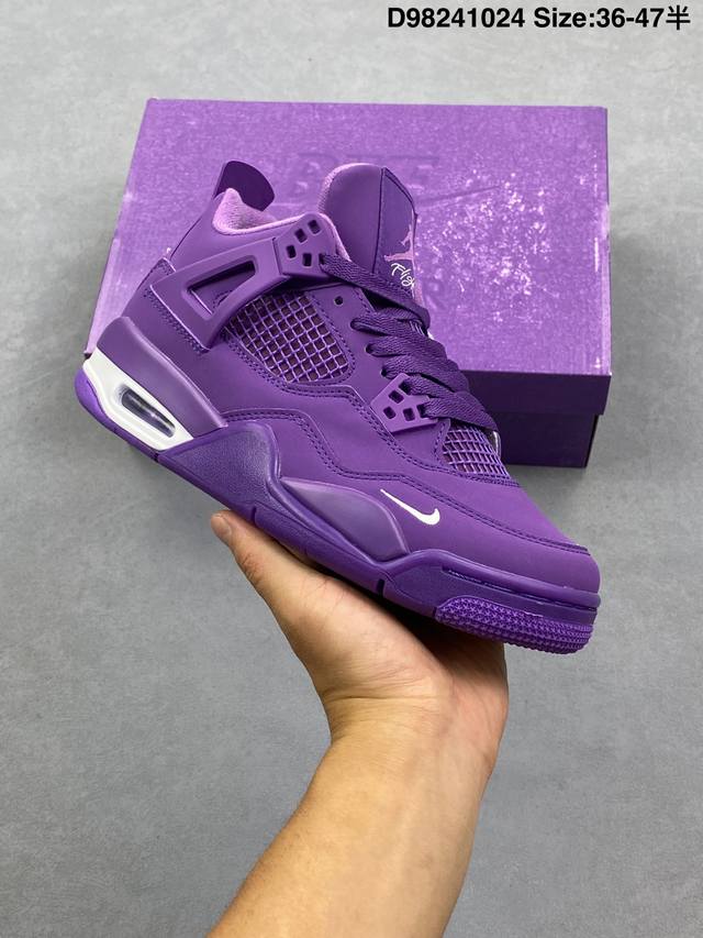 真标Nike Air Jordan 4 Retro 耐克 迈克尔 乔丹Aj4代中帮复古休闲运动文化篮球鞋 货号:Hf4340-803 尺码:36 36.5 37