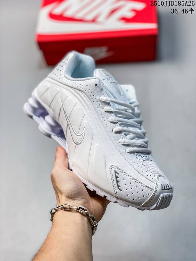 耐克 Nike Shox R4 白色男子 舒适时尚防滑耐磨 跑步鞋Hj7303-445 尺码：如图 编码：10Jjd185A26