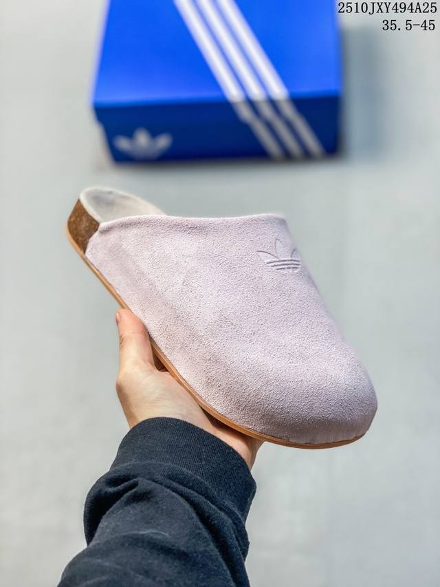 Adidas三叶草Adimule Slides 女子休闲加绒拖鞋穆勒鞋Jp11350 8731 尺码：如图 编码：10Jxy494A25