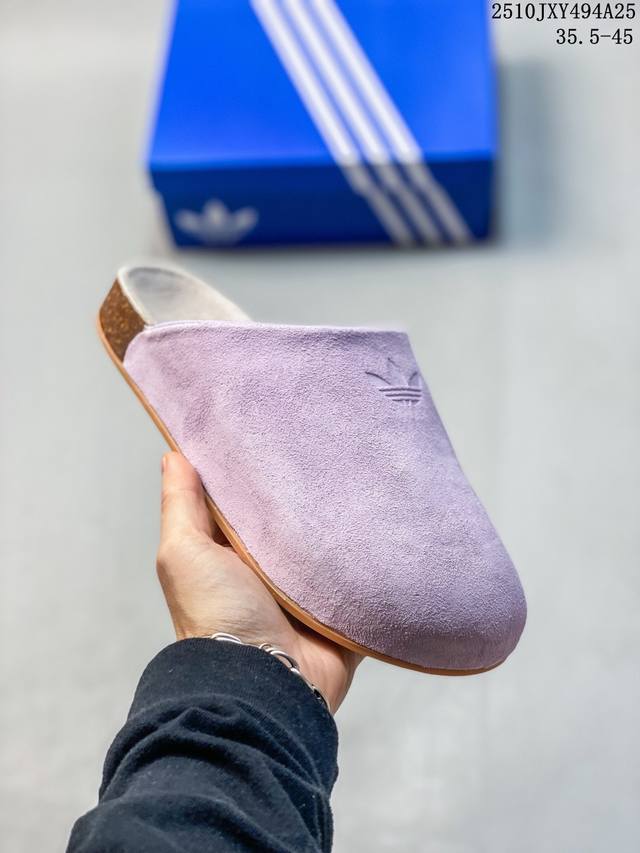 Adidas三叶草Adimule Slides 女子休闲加绒拖鞋穆勒鞋Jp11350 8731 尺码：如图 编码：10Jxy494A25