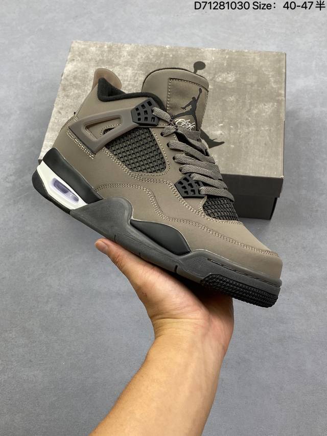 Nike Air Jordan 4 Retro 耐克迈克尔 乔丹Aj4代中帮复古休闲运动文化篮球鞋 原厂材料Tpu超Q弹网格材质 缜密拉帮及中底钢印细节 组合开
