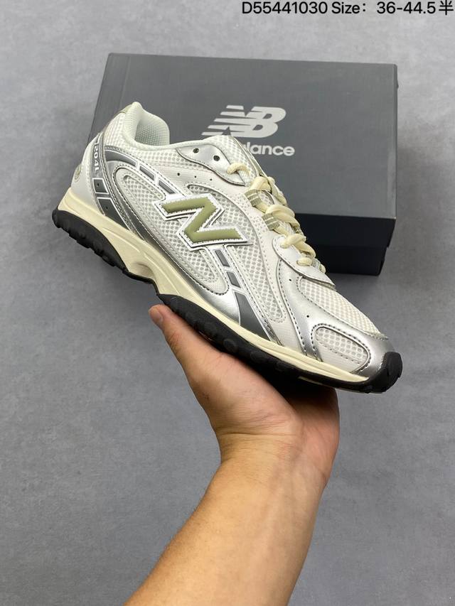New Balance 新百伦204 系列 复古休闲运动百搭老爹跑步鞋 #采用猪巴革组合网织鞋面材质 #3层组合底模精密开发 #中底嵌入碳板缓震及后跟嵌入Tpu
