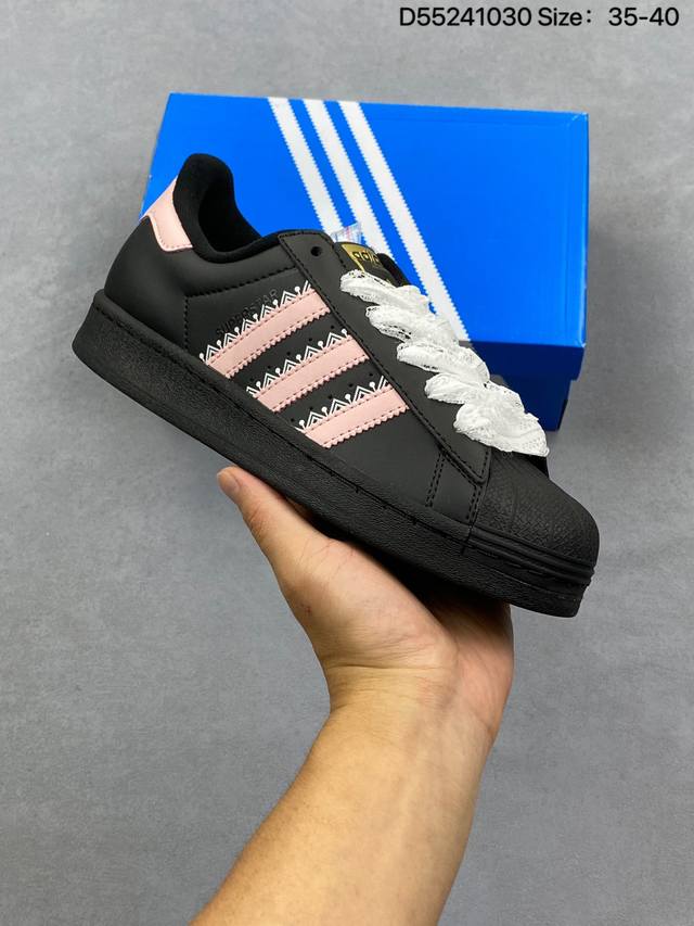 公司级Adidas Originals Superstar贝壳头系列 阿迪达斯 低帮经典百搭休闲运动板鞋 货号:Jh9977 尺码:35.5 36 36.5 3