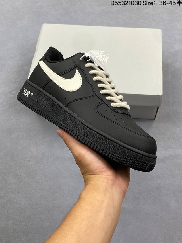 公司级 Nike Air Force 1 Low’07 空军一号低帮休闲板鞋 定制皮料 原楦原纸板 纯正空军版型 内置全掌气垫 货号：男 Cw2288-114