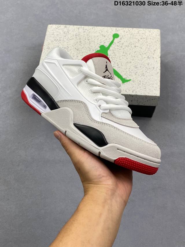 真标Nike Air Jordan 4 Rm 耐克 防滑 低帮 复古篮球鞋 货号:Fq7939-101 尺码:如图 D163 30