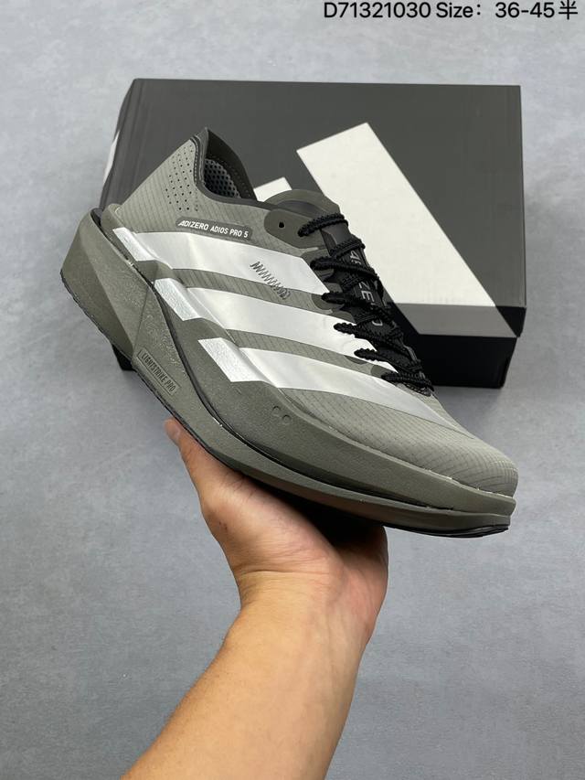 Adidas Adizero Adios Pro 4 舒适百搭耐磨 低帮 休闲跑步鞋 男款 黑色 尺码：如图 编码：D713 30