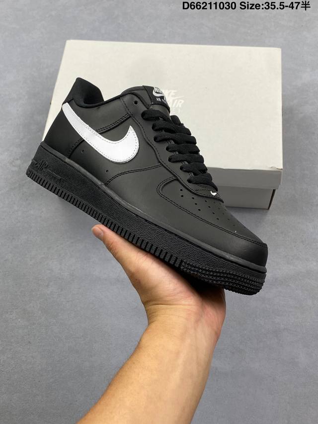Nike Air Force 1 ‘07 Low 空军一号低帮运动板鞋 黑白 原楦头原纸板 清洁度完美 全掌内置蜂窝气垫 中底钢印、拉帮完美 货号：Fz0627