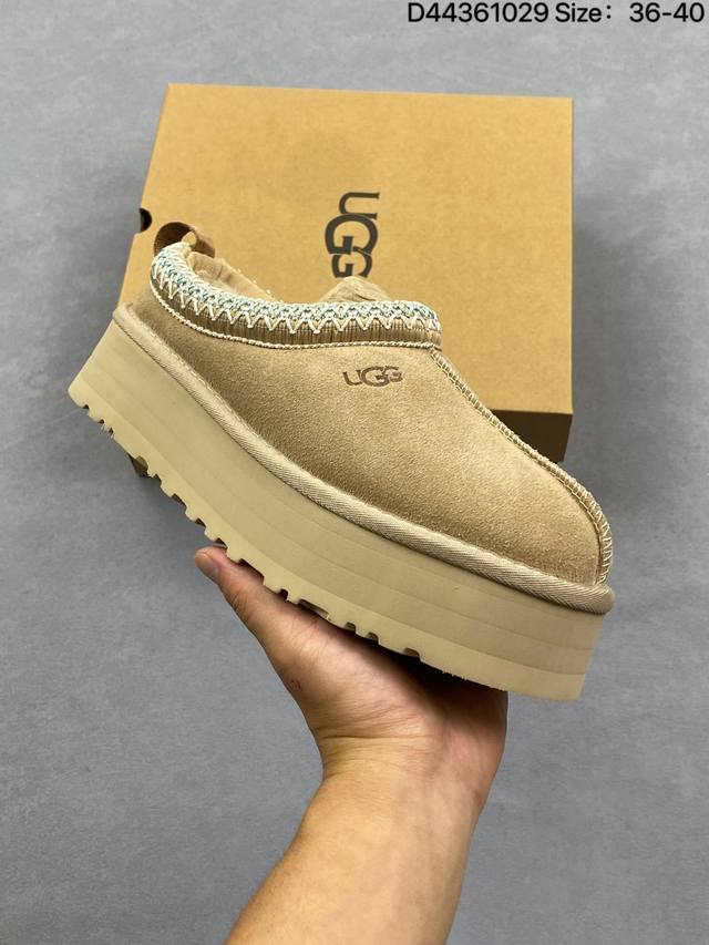 新款Ugg雪地靴女鞋1122553厚底塔茨Tazz包头半拖民族风一脚蹬毛拖 尺码:36-40 Id:D44361029