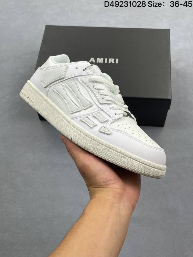 Amiri 埃米尔Skeleton Low-Skel Top Sneakers 骨骼系列情侣鞋 当潮顶流产品 众星上脚 低帮运动休闲板鞋 正确骨头形状 鞋舌外翻
