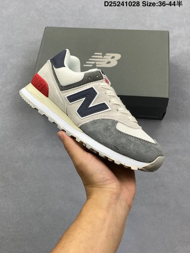 真标：Nb New Balance 574系列新百伦经典复休古闲运动板鞋采台用湾进口猪八制作 3层合组底大私模双重密度Revlite缓震中底效果 货号：Ml57