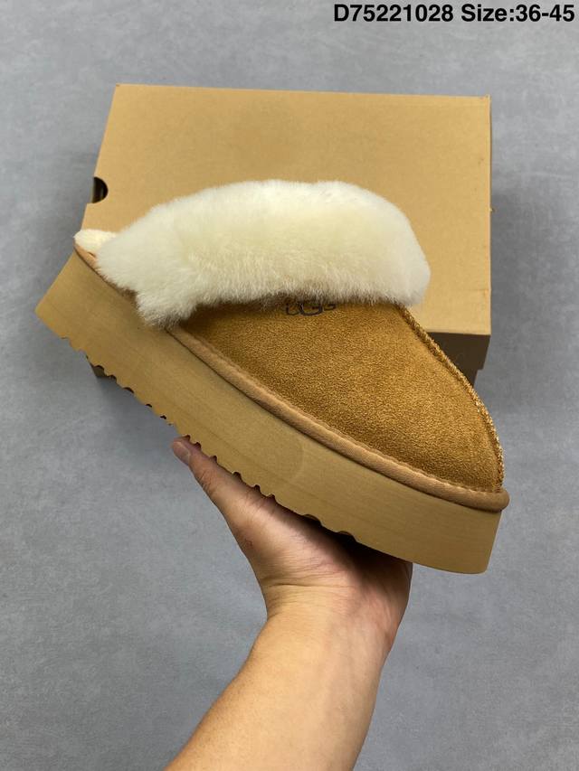 真标Ugg Dakota 舒适柔软时尚 耐磨增高保暖 中帮保暖雪地靴 尺码:36-45 Id:D75221028