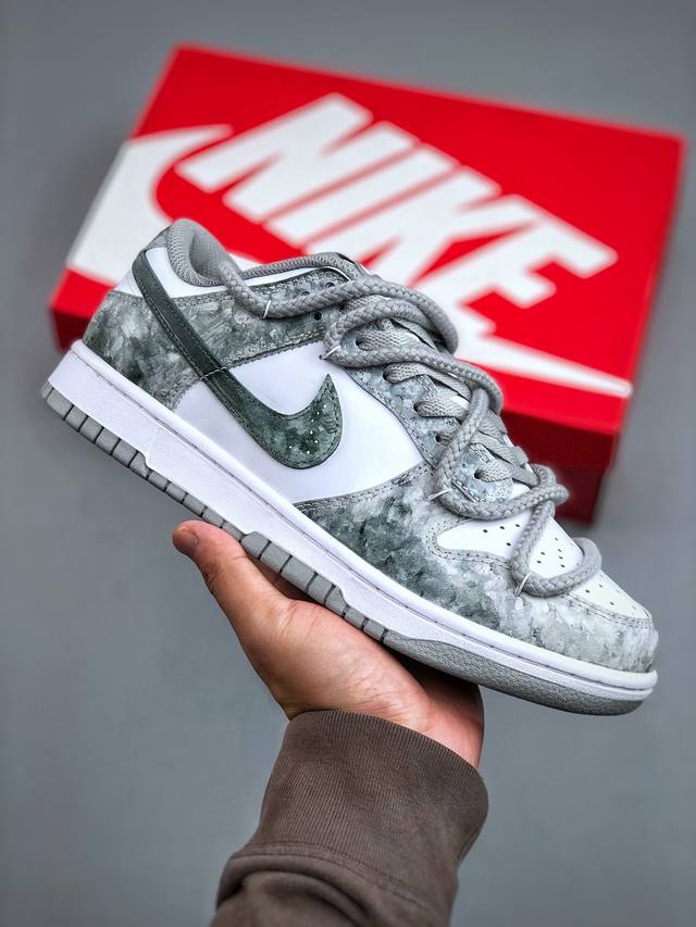 K S版 Nike Dunk Low Retro 凝灰纪元 灰色 绑带联名款 耐克 低帮休闲运动板鞋原装头层材料 用料绝不含糊 独家版型蒸餾加工帶來的是更好的视
