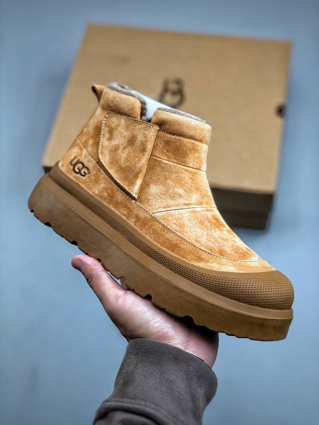 K 新货#美国Ugg秋冬新品 毛绒一体内里保暖锁热 秋冬必备 户外男士高帮休闲马丁靴雪地靴系列 广东大厂品质 秋冬新款 时尚潮流搭配 面料釆用意大利进口磨砂牛皮