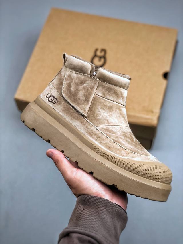 K 新货#美国Ugg秋冬新品 毛绒一体内里保暖锁热 秋冬必备 户外男士高帮休闲马丁靴雪地靴系列 广东大厂品质 秋冬新款 时尚潮流搭配 面料釆用意大利进口磨砂牛皮