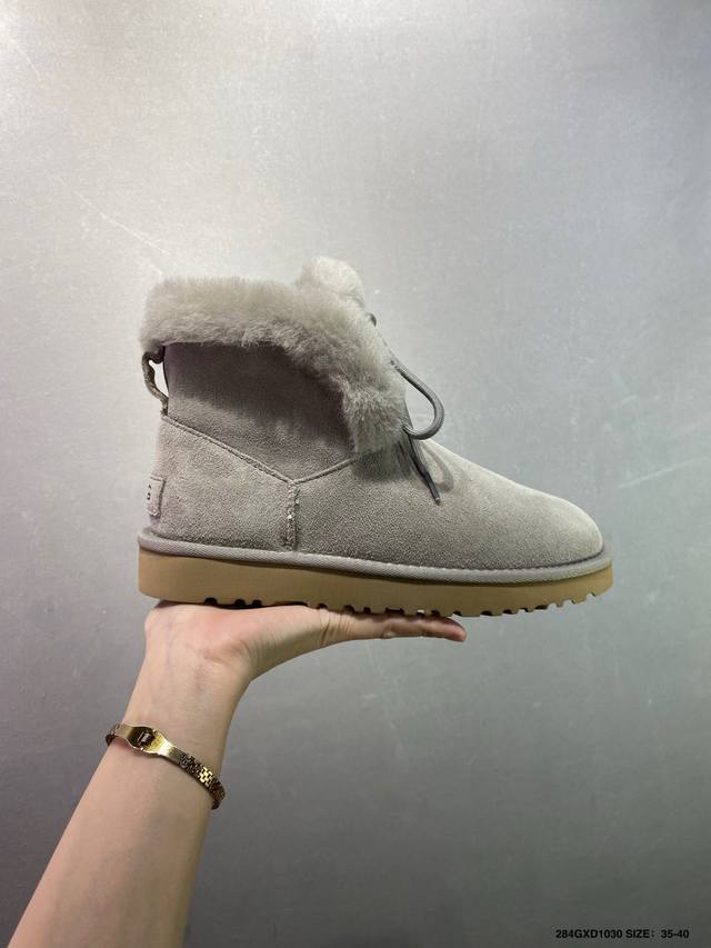 公司级Ugg 百搭单品 Ugg 秋冬羊皮毛一体雪地靴 全鞋采用Zp同厂 隆丰A级澳洲进口羊皮毛一体 品牌代工厂P生产线 完全遵循Zp工艺流程 代工厂P原厂版师