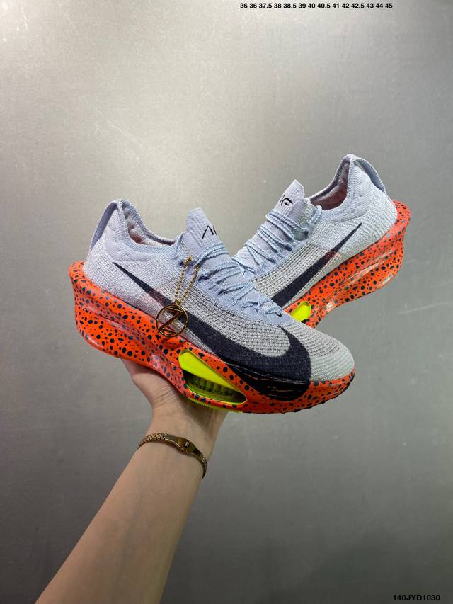 公司级Nike Air Zoom Alphafly Next%3 耐克 耐磨透气支撑平衡 低帮 气垫 马拉松跑步鞋 新品发布 整体采用前作的设计语言 并且对后者
