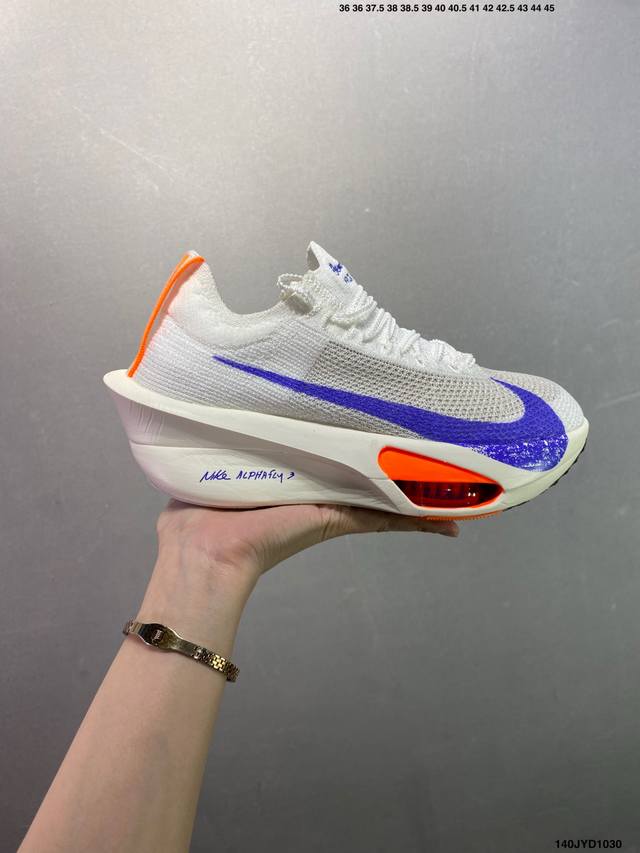 公司级Nike Air Zoom Alphafly Next%3 耐克 耐磨透气支撑平衡 低帮 气垫 马拉松跑步鞋 新品发布 整体采用前作的设计语言 并且对后者