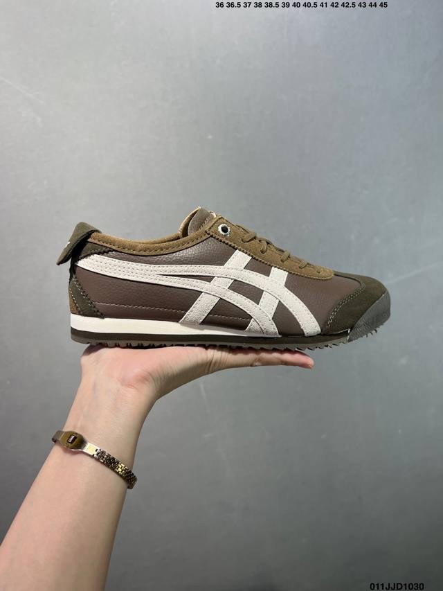 Asics 亚瑟士 男女鞋真标半码制 日产经典老牌-鬼塚虎 Onitsuka Tiger Mexico 66经典墨西哥系列复古经典百搭板鞋休闲运动鞋慢跑鞋 采用
