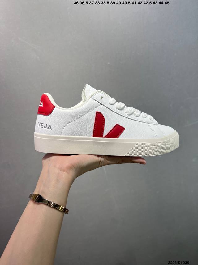 Ins爆款法国国民V字经典鞋 Veja Leather Extra Sneakers 简约百搭款 尺码:36-45 Id:329Nd1030
