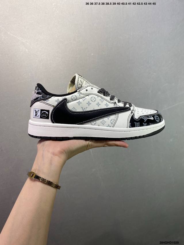 公司级Air Jordan 1 Low 联名 此款主张打破传统的工业化流水线设计限制，以Made By Ideas的超级创意为理念，集结众多潮流设计师，结合时下
