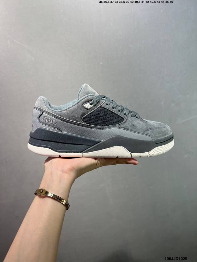 Who Decides War X Nike Jordan Flight Court Ate 搭防滑耐磨 低帮 耐克复古篮球鞋 货号:Hf3255- 尺码:36