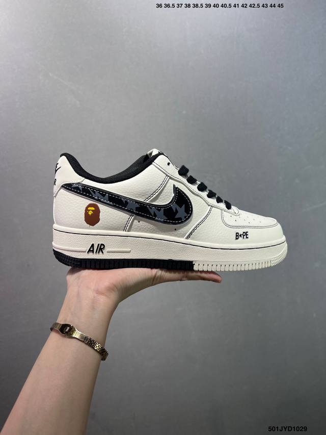 公司级Nike Air Force 1 ‘07 Low 联名空军一号 低帮 运动鞋 休闲鞋 折边针车 工艺难度大 原楦头原纸板 原装鞋盒 定制五金配件 内置全掌