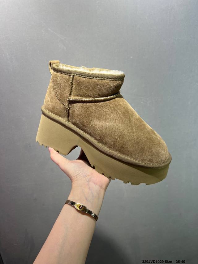 公司级Ugg 百搭单品 Ugg 秋冬羊皮毛一体雪地靴 全鞋采用Zp同厂 隆丰A级澳洲进口羊皮毛一体 品牌代工厂P生产线 完全遵循Zp工艺流程 代工厂P原厂版师