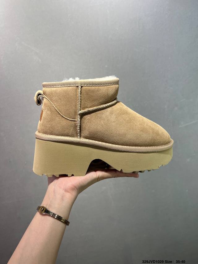公司级Ugg 百搭单品 Ugg 秋冬羊皮毛一体雪地靴 全鞋采用Zp同厂 隆丰A级澳洲进口羊皮毛一体 品牌代工厂P生产线 完全遵循Zp工艺流程 代工厂P原厂版师