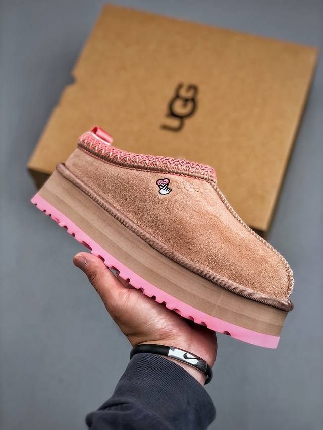 市面顶级版本 Uggtazz民族风厚底女款小红书爆款 广州外贸大厂生产鞋头到鞋垫真羊皮毛一体独立外盒包装芯片带防水工艺区别市面任何版本 5Cm厚底独立原版开发大