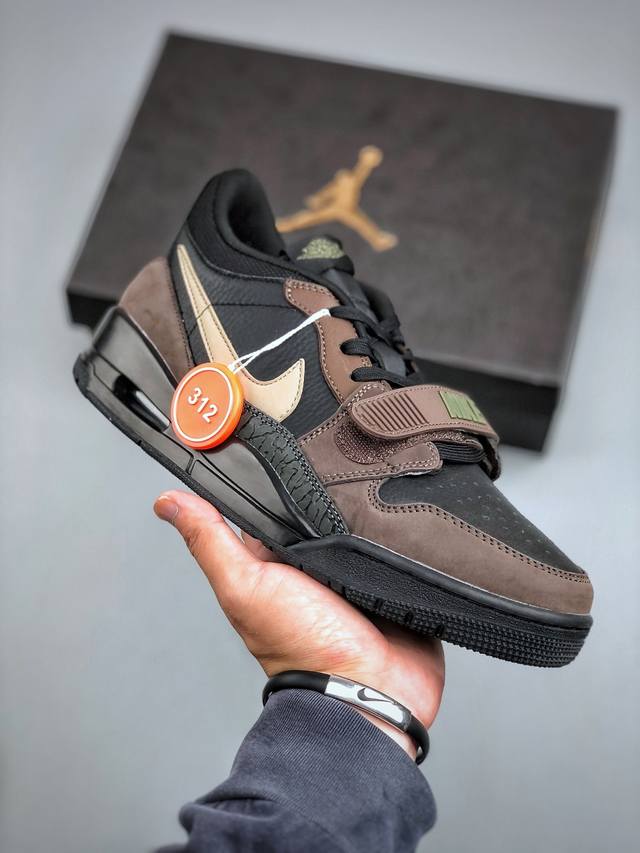 黑金版本 Nike Air Jordan Legacy 312 米黑粽 乔丹最强三合一混合版本低帮文化休闲运动篮球鞋 货号：Cd7069 003 尺码：36-4