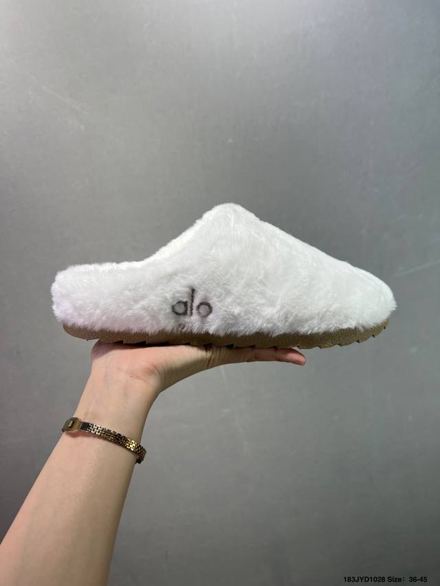 公司级Alo Yoga Recovery Slipper 舒适简约 保暖防磨 防滑包头拖鞋 货号：A0827U 尺码: 36-45 无半码 编码：183Jyd1