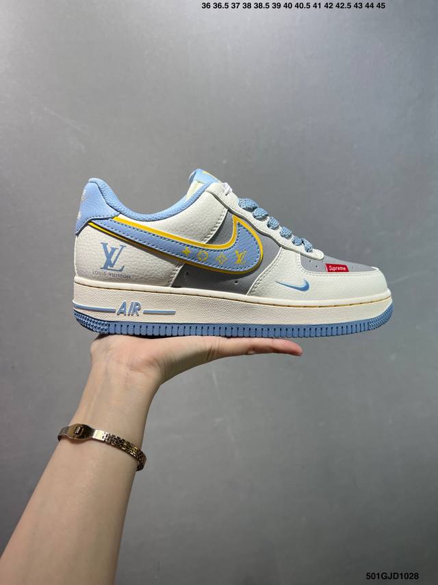 公司级Nike Air Force 1 Low 联名 原楦头原纸板 打造纯正空军版型 专注外贸渠道 全掌内置蜂窝气垫 原盒配件 原厂中底钢印、拉帮完美 官方货号