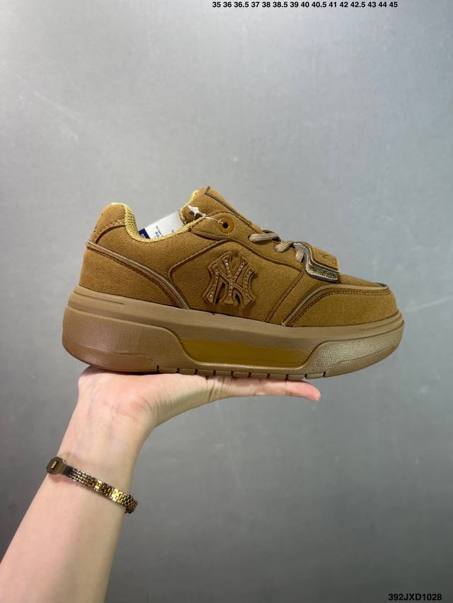 公司级Mlb Chunky Liner Mid Classic Monogram 厚底休闲鞋 Ny印花限定 牛皮材质运动鞋 货号：3Asxe035N 尺码：看图