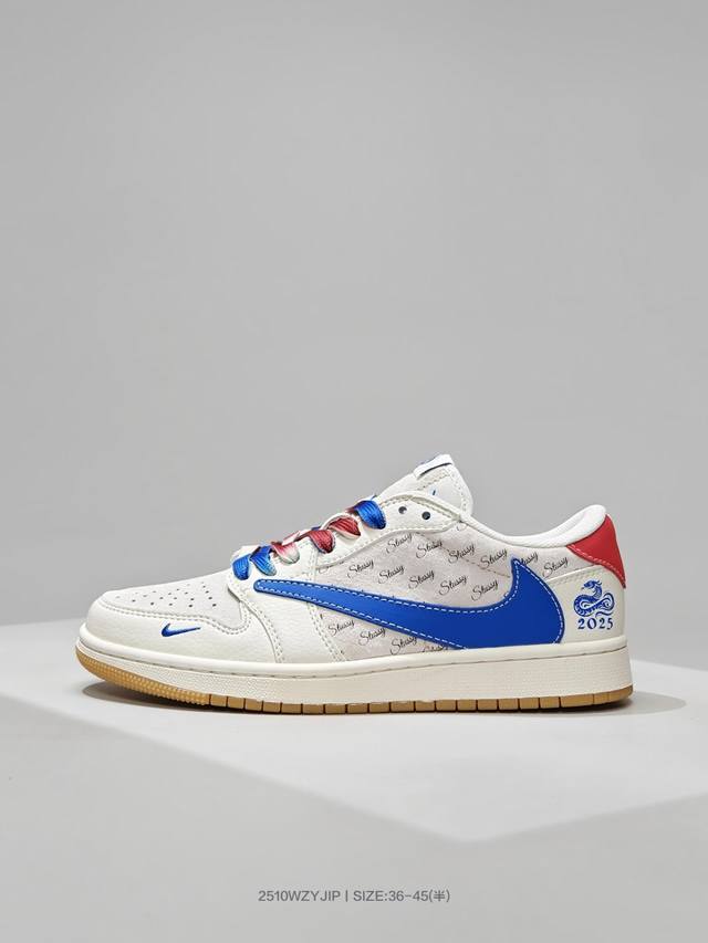 福利特价 Travis Scott X 乔丹Air Jordan 1 Low Og Aj1 乔1反转倒勾 联名款休闲运动篮球鞋 Xs3086 009 完美品质出