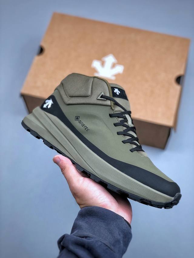 纯原版本 Descente迪桑特轻盈缓震皮鞋面时尚休闲运动覆盖防水男子越野跑鞋 中帮 官方同步 正确细节 正确字体 正确米其林大底 区别市场错版 尺码: 39-