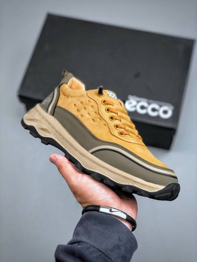E Ecco爱步小白鞋男士秋冬季新款 全头层百搭潮流户外运动鞋 健步Biom系列新款 全新的轻量发泡底材与直接注塑橡胶大底相结合 柔软舒适 轻量回弹脚感更轻盈