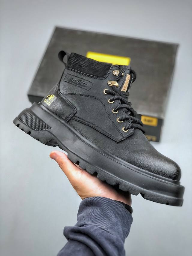 Z Cat纯原 广东大厂 新款 推土机 休闲时尚 男士休闲皮鞋 原单品质真标公司卡特男鞋广东纯原 历年经典热销款 新款头层牛皮耐磨防滑橡胶大底 固特异工艺 永不