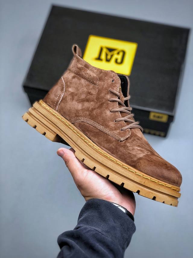 Z Cat纯原 广东大厂 新款 推土机 休闲时尚 男士休闲皮鞋 原单品质真标公司卡特男鞋广东纯原 历年经典热销款 新款头层牛皮耐磨防滑橡胶大底 固特异工艺 永不