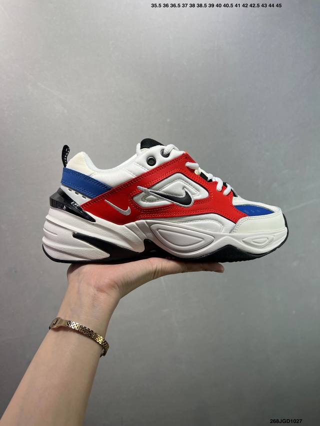 Nike Wmns M2K Tekno 复古潮流百搭休闲运动老爹鞋 经典复古夸张流线极符 风靡老爹元素 外形延续当下潮流得未来感老爹鞋 设计干净 货号 Ao31