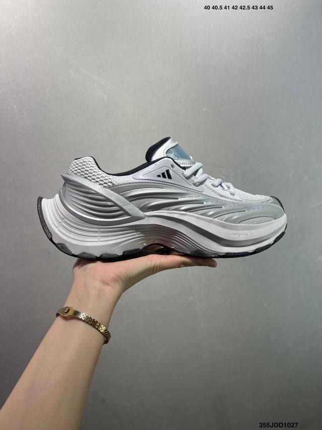 Ad Xlg Mtw系列 舒适百搭防滑耐磨低帮跑步鞋老爹鞋 Js 1 鞋面采用贯穿式银条 完整的线条流畅度带来充分的视觉享受 鞋舌若隐若现的Logo充满神秘感