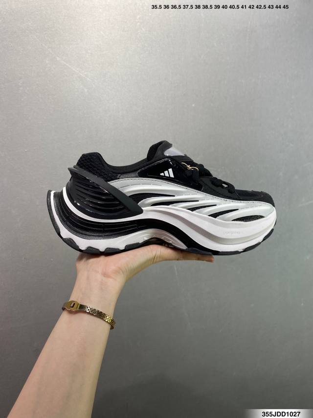 Ad Xlg Mtw系列 舒适百搭防滑耐磨低帮跑步鞋老爹鞋 Js 1 鞋面采用贯穿式银条 完整的线条流畅度带来充分的视觉享受 鞋舌若隐若现的Logo充满神秘感