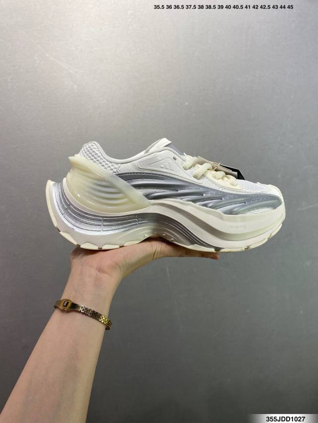 Ad Xlg Mtw系列 舒适百搭防滑耐磨低帮跑步鞋老爹鞋 Js 1 鞋面采用贯穿式银条 完整的线条流畅度带来充分的视觉享受 鞋舌若隐若现的Logo充满神秘感