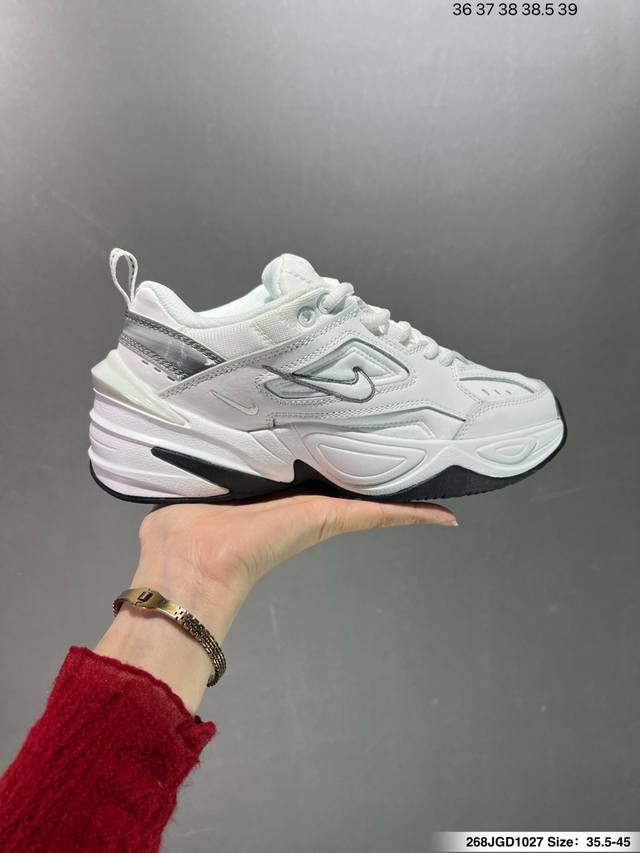 Nike Wmns M2K Tekno 复古潮流百搭休闲运动老爹鞋 经典复古夸张流线极符 风靡老爹元素 外形延续当下潮流得未来感老爹鞋 设计干净 货号 Ao31