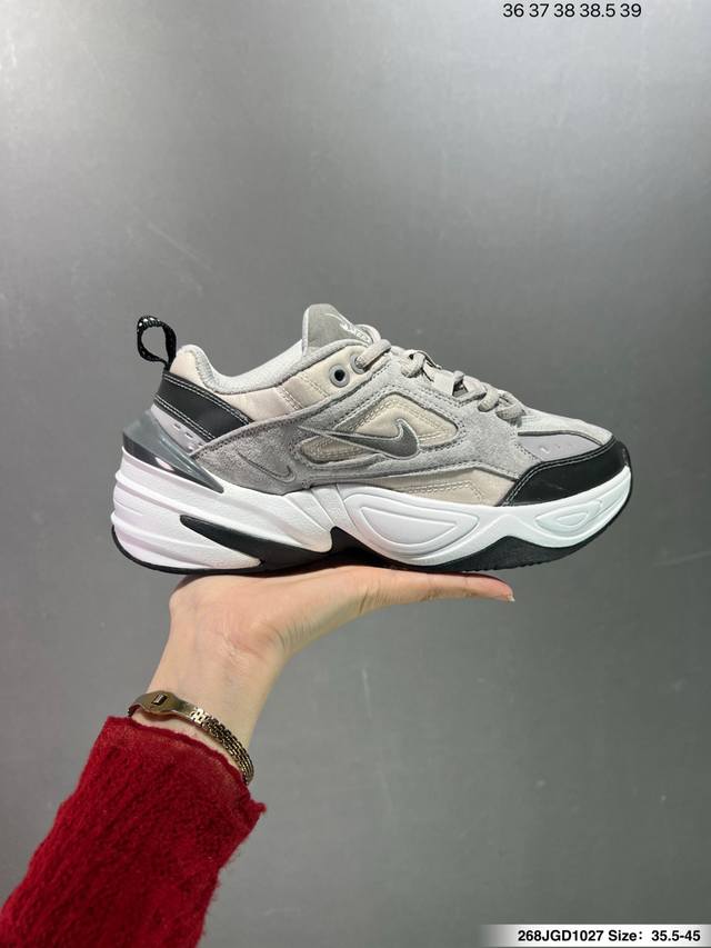 Nike Wmns M2K Tekno 复古潮流百搭休闲运动老爹鞋 经典复古夸张流线极符 风靡老爹元素 外形延续当下潮流得未来感老爹鞋 设计干净 货号 Ao31