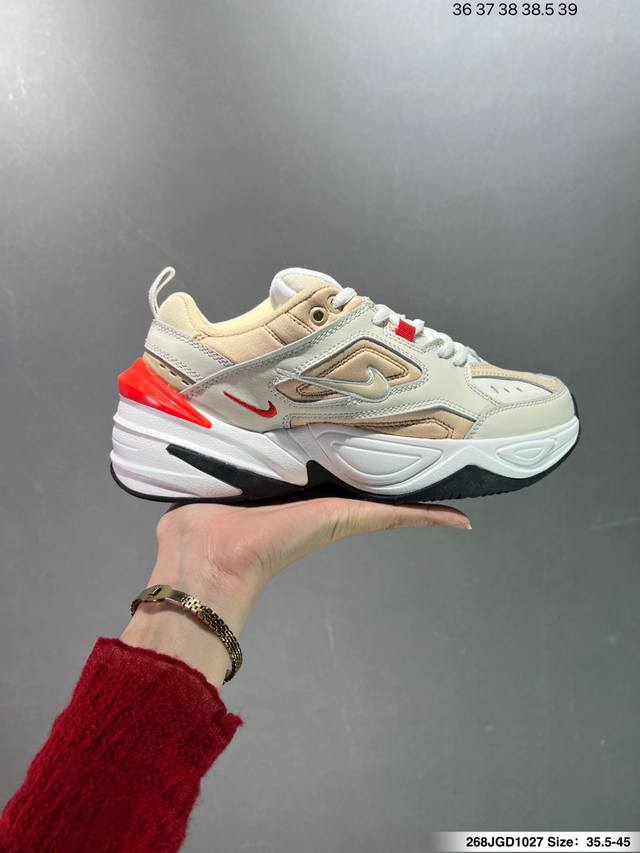 Nike Wmns M2K Tekno 复古潮流百搭休闲运动老爹鞋 经典复古夸张流线极符 风靡老爹元素 外形延续当下潮流得未来感老爹鞋 设计干净 货号 Ao31