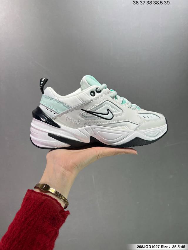 Nike Wmns M2K Tekno 复古潮流百搭休闲运动老爹鞋 经典复古夸张流线极符 风靡老爹元素 外形延续当下潮流得未来感老爹鞋 设计干净 货号 Ao31